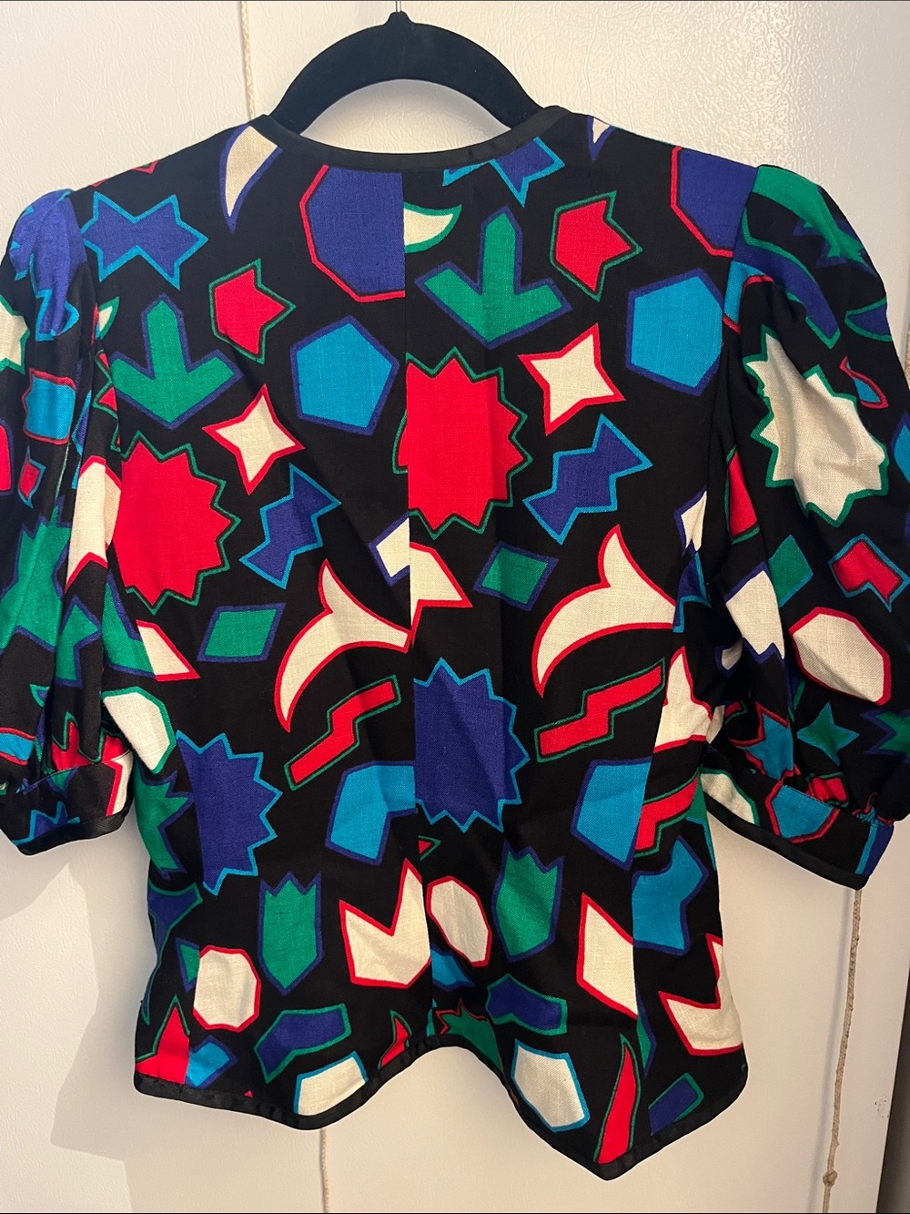 Saint Laurent collectors 1983 Matisse Geometric Puff Sleeve Blouse/ blazer - Picture 5 of 5